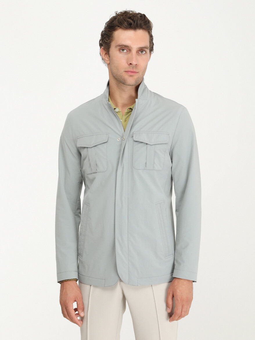 Mint Regular Fit Lightweight Jacket - 3