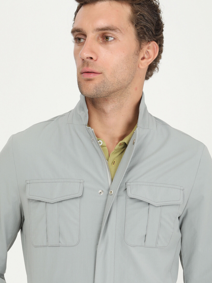 Mint Regular Fit Lightweight Jacket - 4