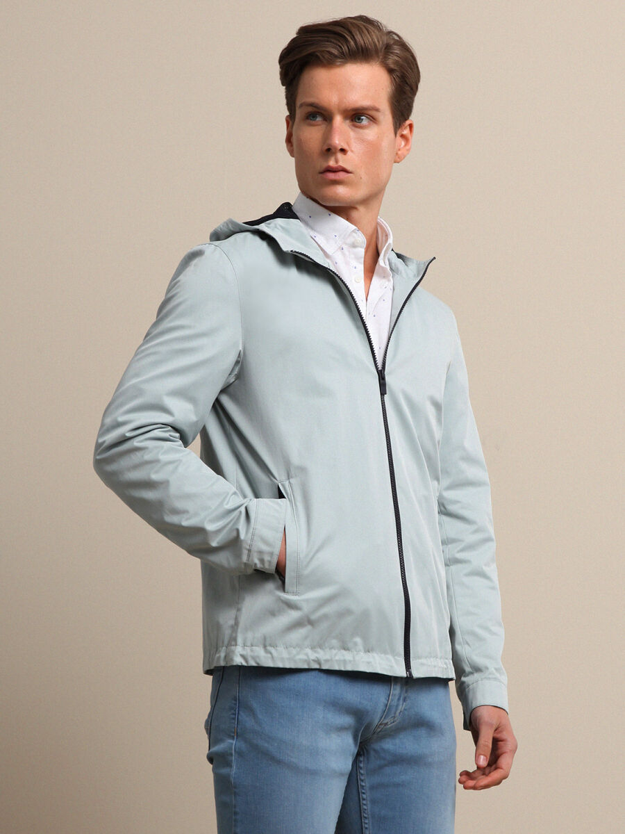 Mint Slim Fit Casual Dokuma Mont - 1