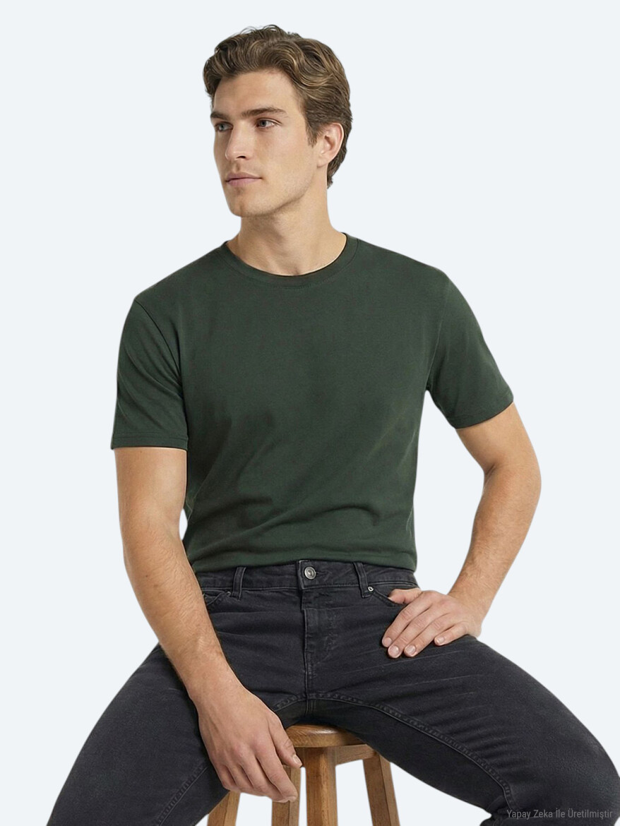 Multicolor 2 5-Pack Plain 100% Cotton T-Shirt - KİP
