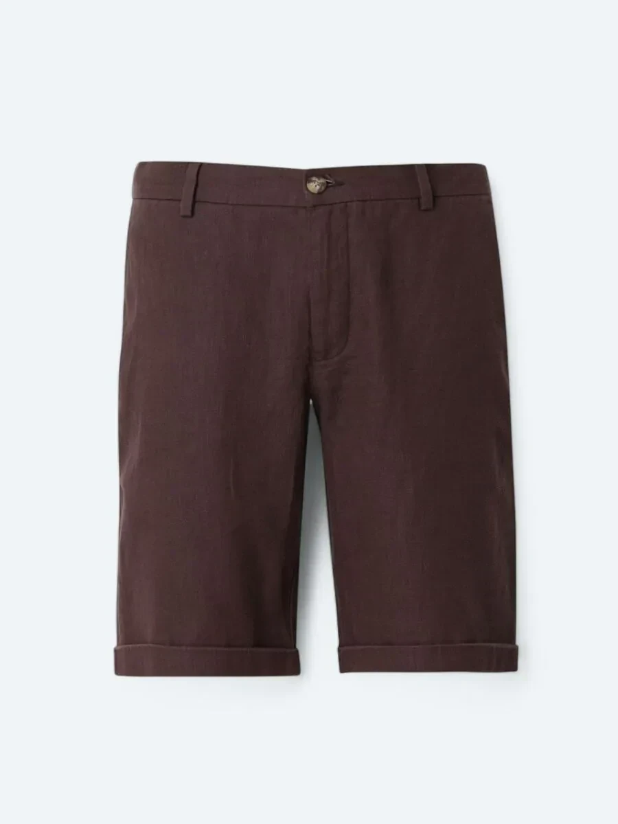 Mürdüm Dokuma Slim Fit Casual Bermuda - 6