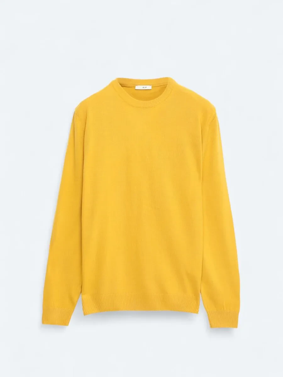Mustard Knitwear Sweatshirt - 5
