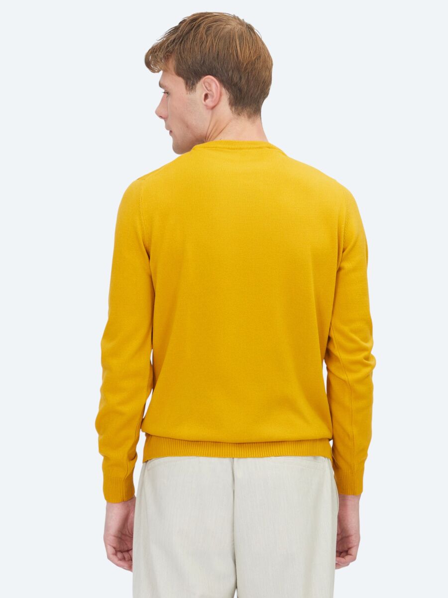 Mustard Knitwear Sweatshirt - 4
