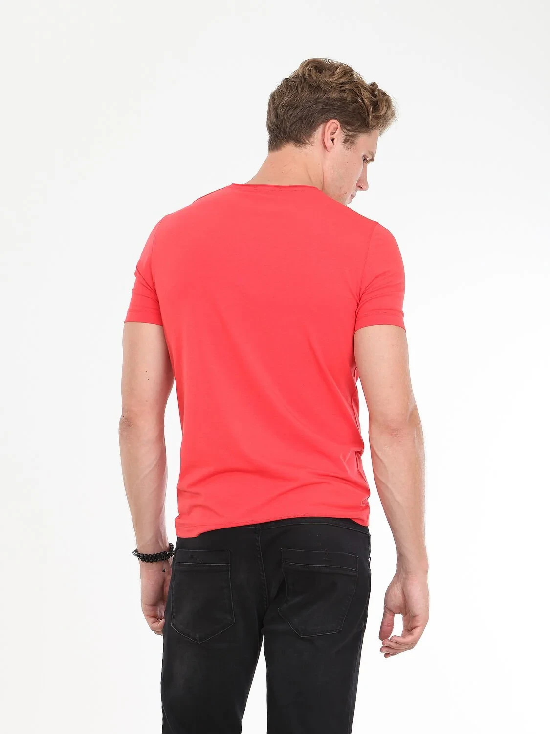 Nar Çiçeği Pamuk Karışımlı T-Shirt - 4