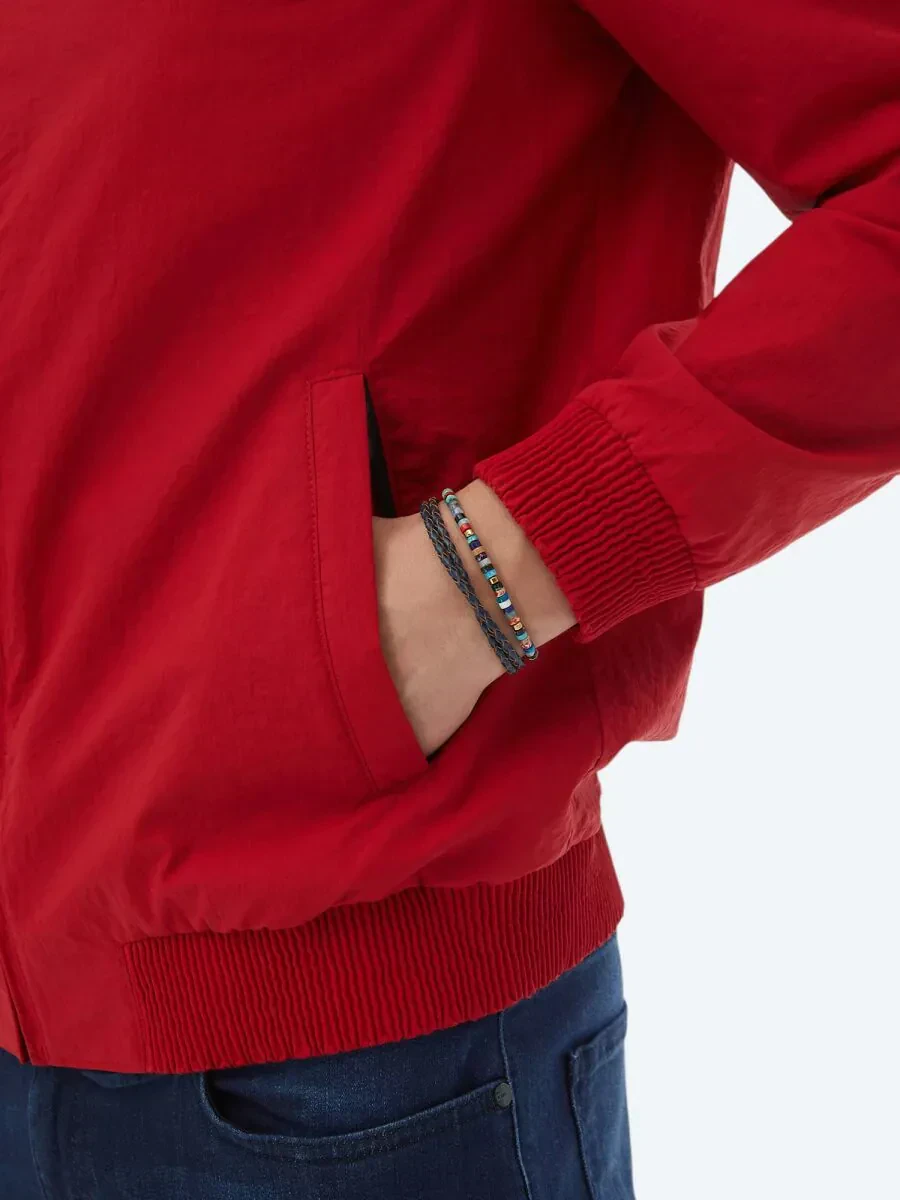 Nar Çiçeği Regular Fit Dik Yaka Casual Dokuma Mont - 6