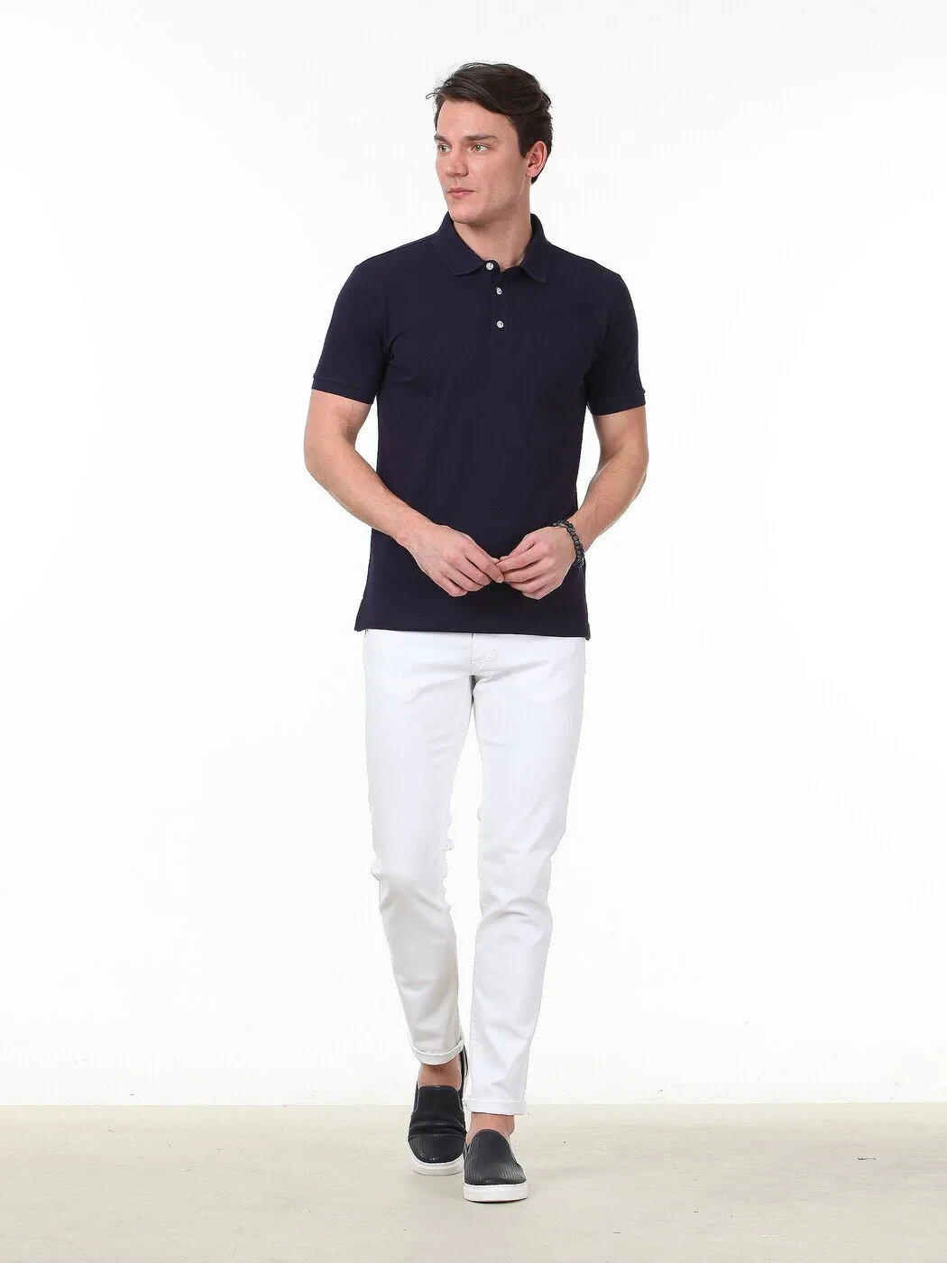 Navy Blue 100% Cotton T-Shirt - 2