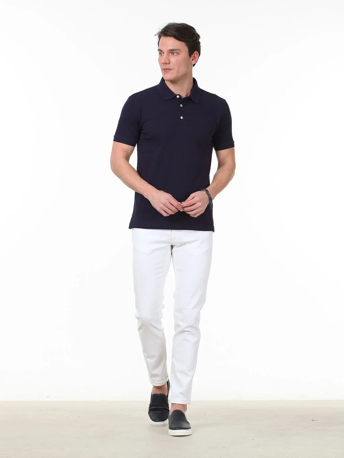 Navy Blue 100% Cotton T-Shirt - 2