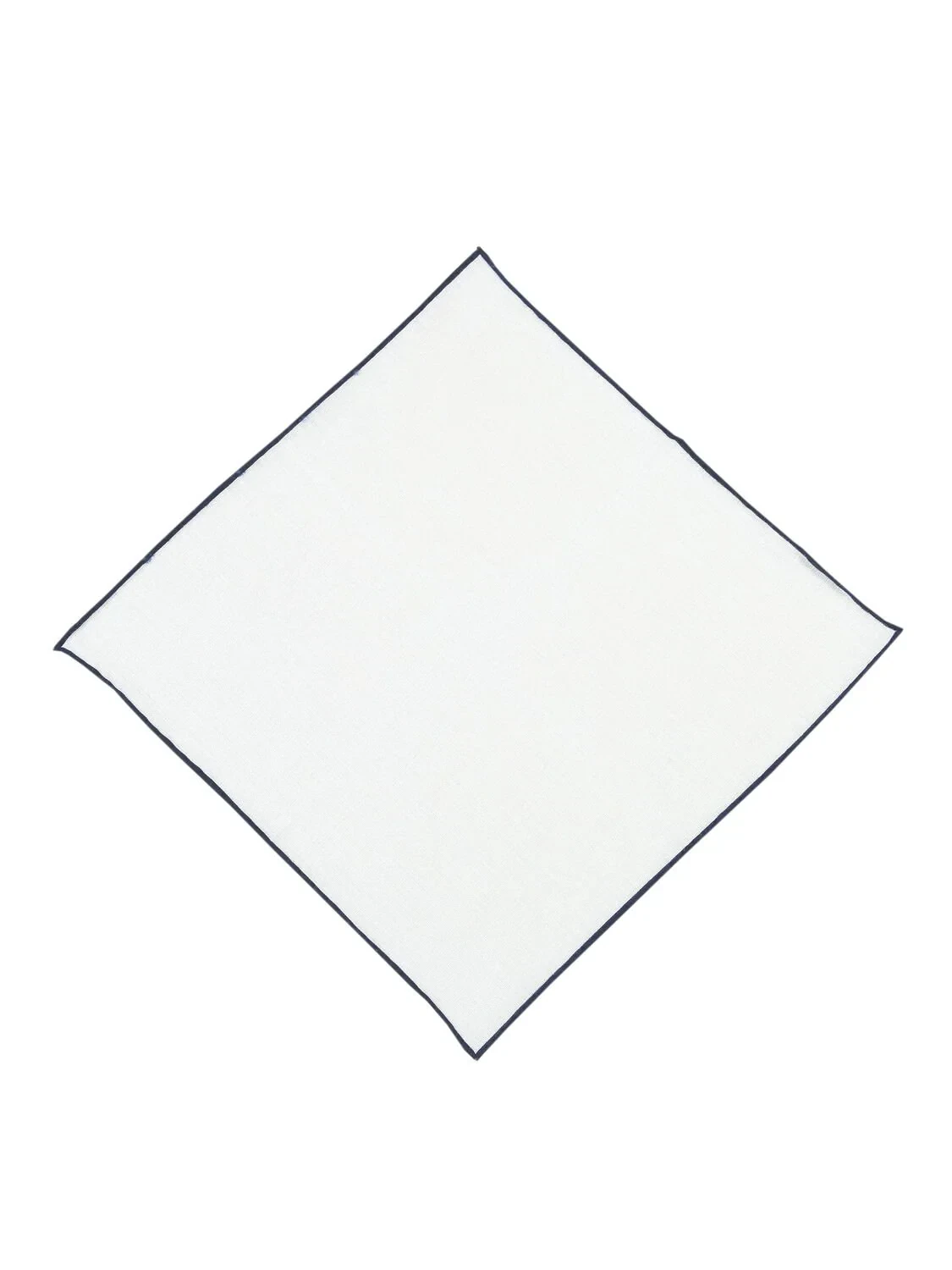 Navy Blue %100 Keten Handkerchief - 1