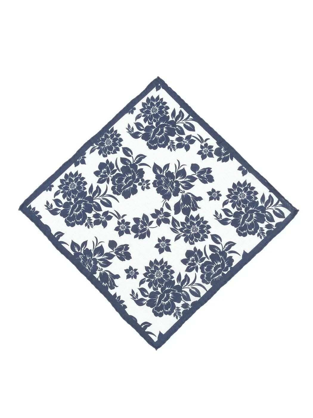 Navy Blue %100 Keten Handkerchief 