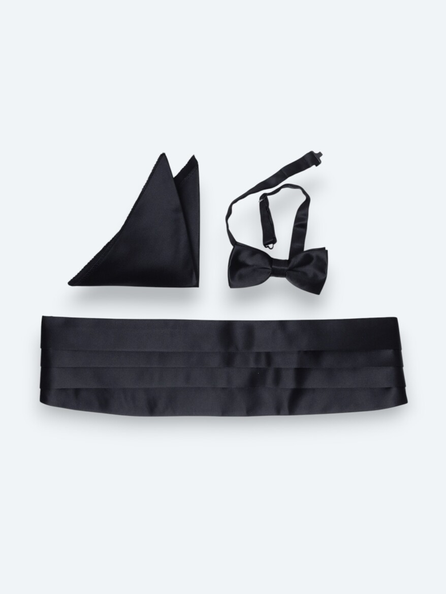 Navy Blue Bow Tie Set - KİP