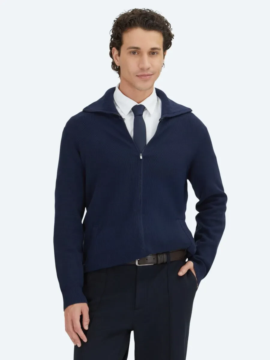 Navy Blue Cardigan - 1