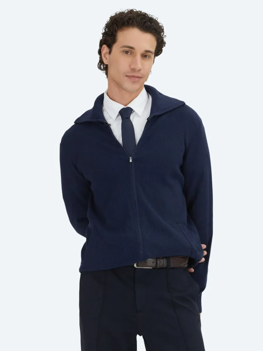 Navy Blue Cardigan - 3