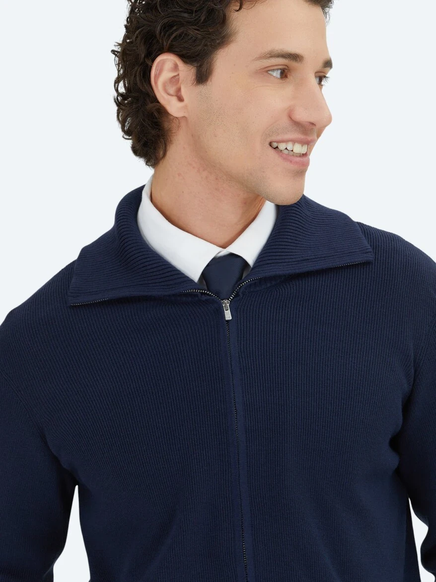 Navy Blue Cardigan - KİP