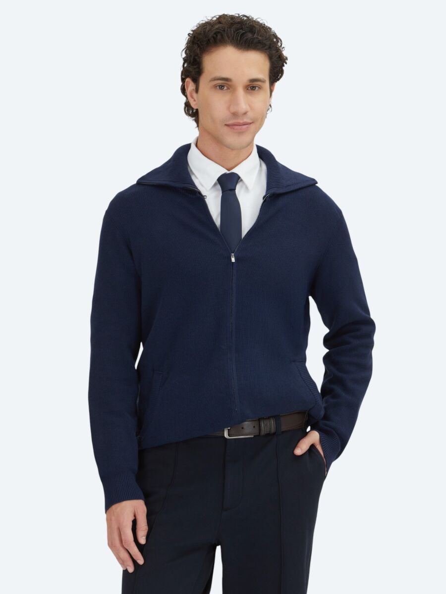 Navy Blue Cardigan - 1