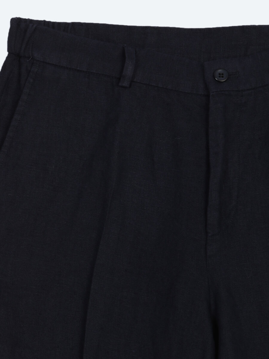Navy Blue Comfort Fit 100% Linen Suit - 10