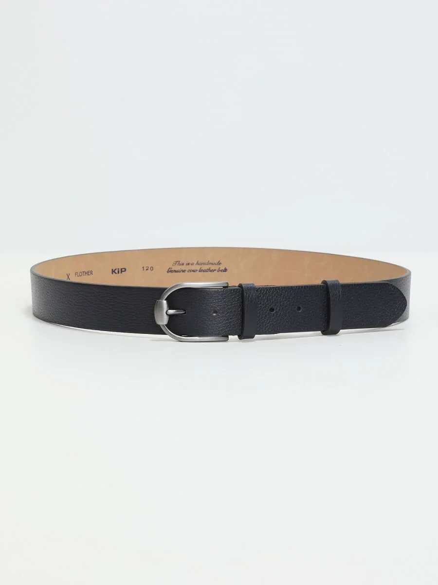 Navy Blue Cow Leather Belt - 1