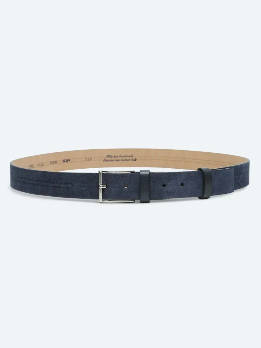 Navy Blue Cow Leather Belt 
