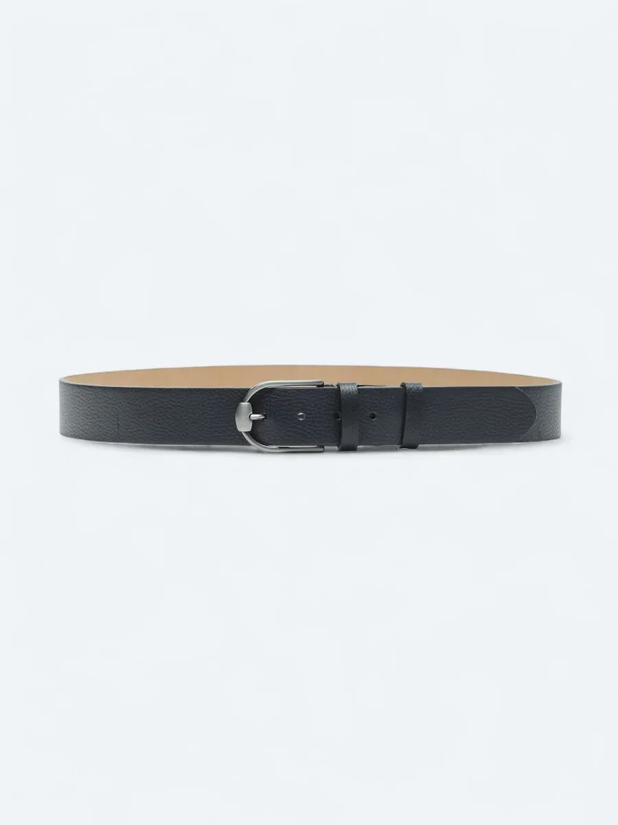 Navy Blue Cow Leather Belt - 1