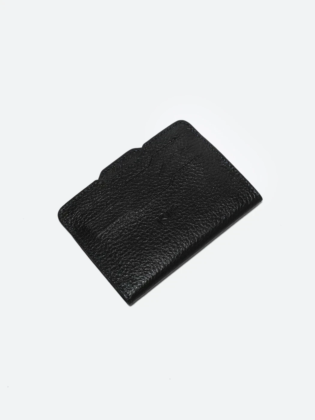 Navy Blue Cow Leather Card Holder - 2