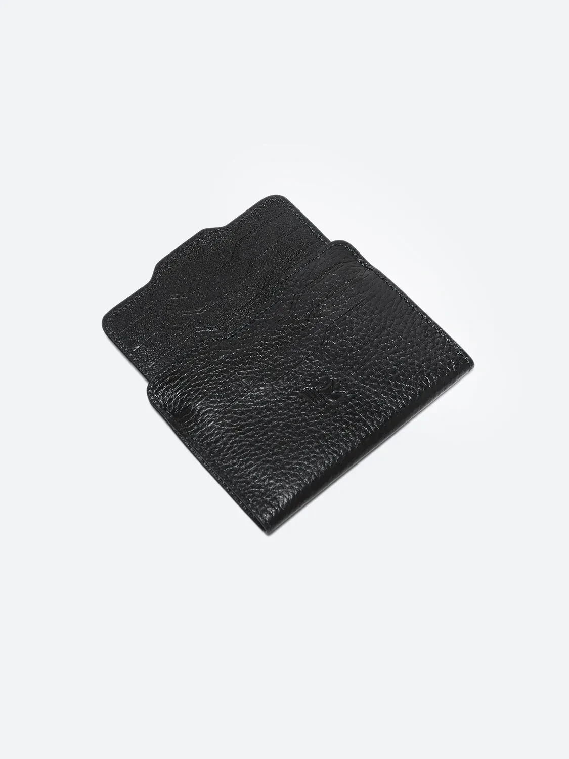 Navy Blue Cow Leather Card Holder - 3