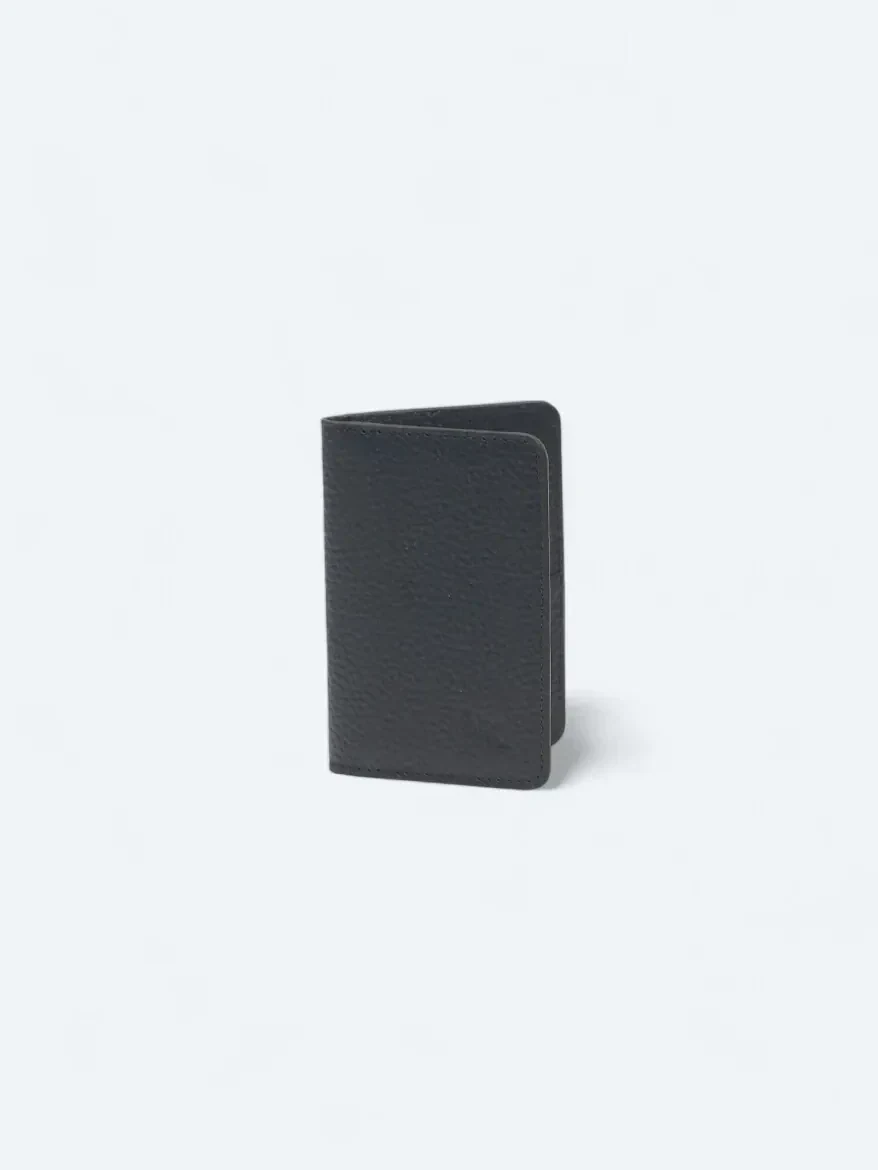 Navy Blue Cow Leather Card Holder - 1