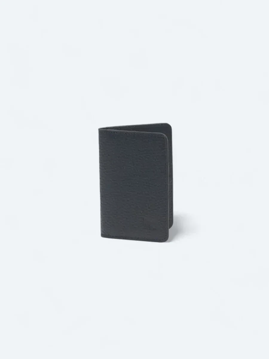 Navy Blue Cow Leather Card Holder - 1