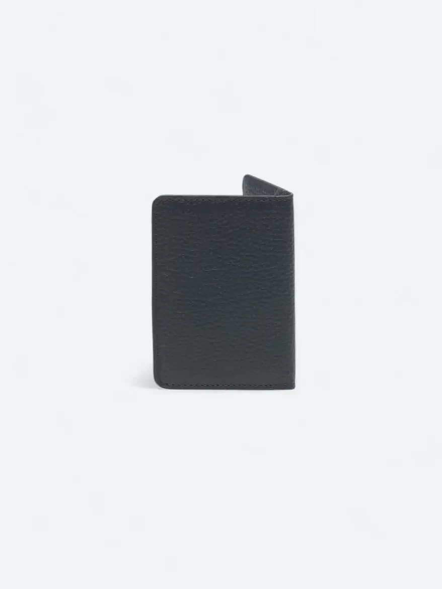 Navy Blue Cow Leather Card Holder 