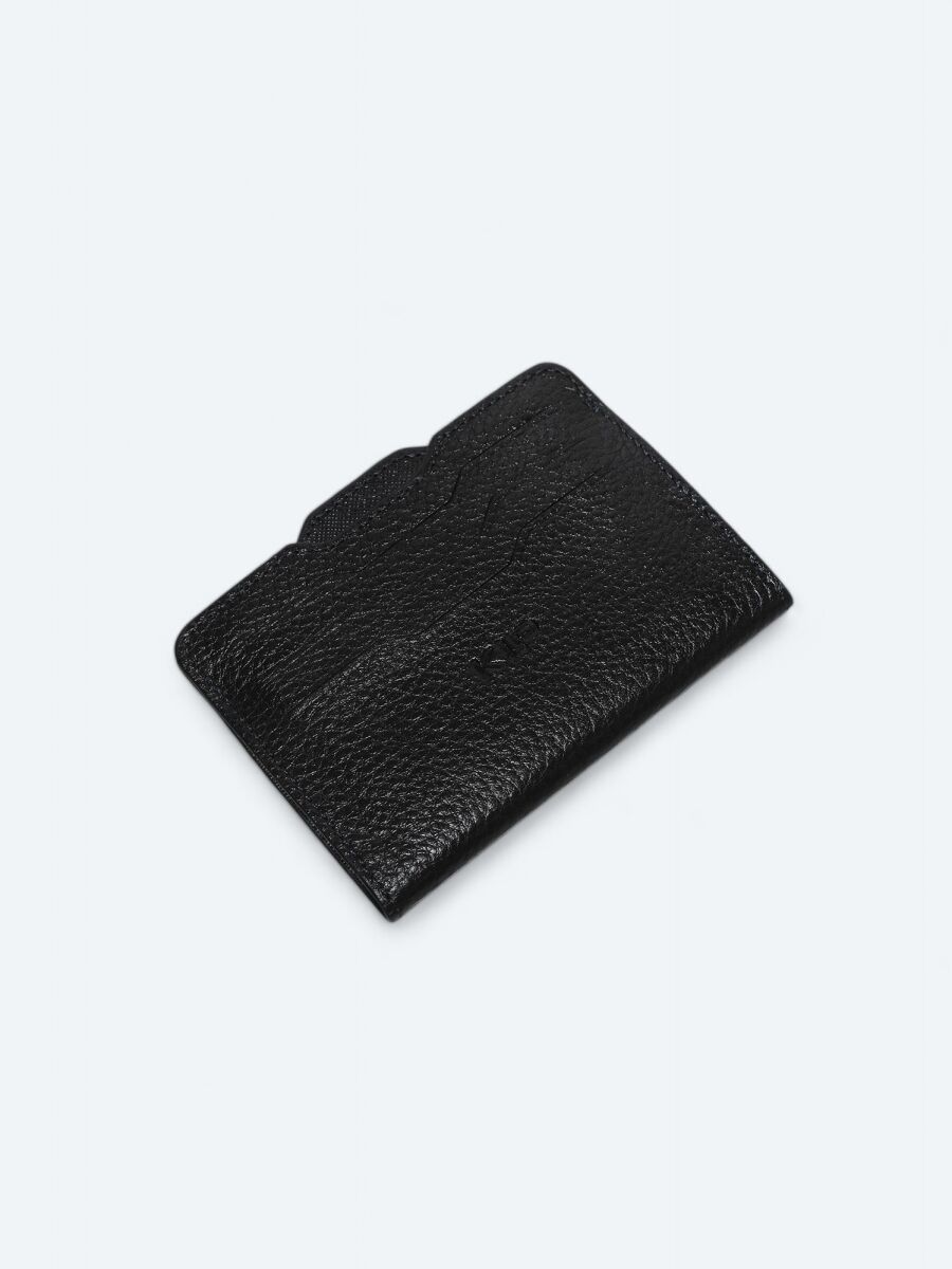 Navy Blue Cow Leather Card Holder - 2