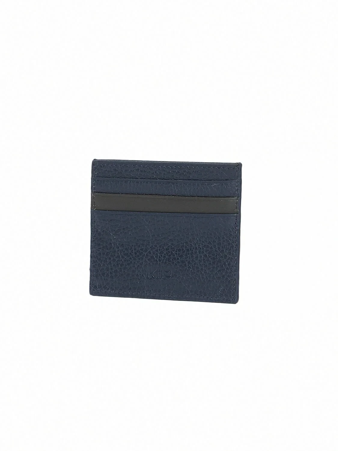Navy Blue Cow Leather Card Holder - 1