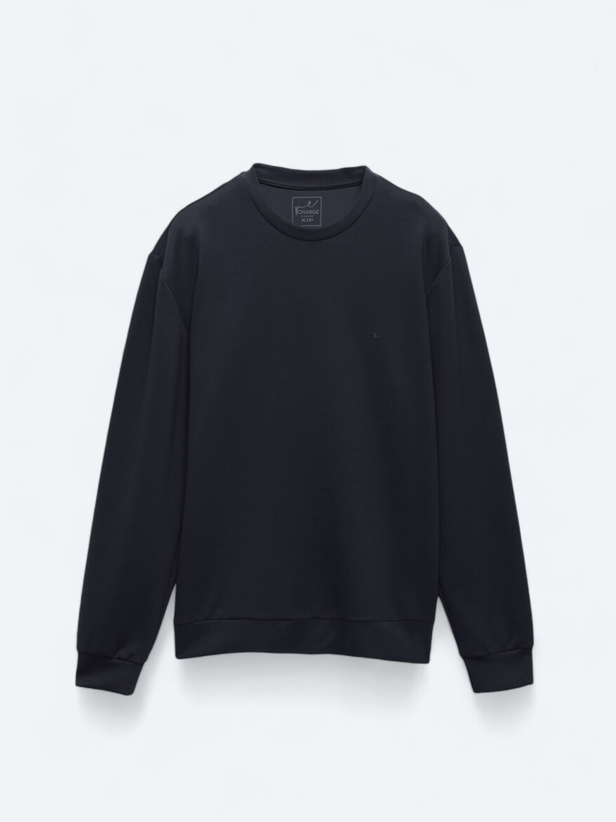Navy Blue Crew Neck Sweatshirt - 6