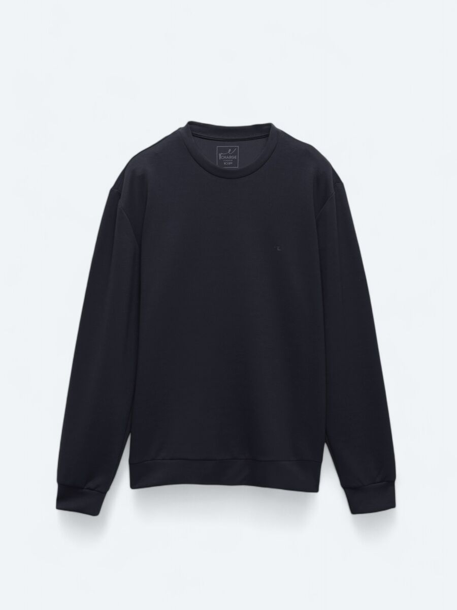 Navy Blue Crew Neck Sweatshirt - 6