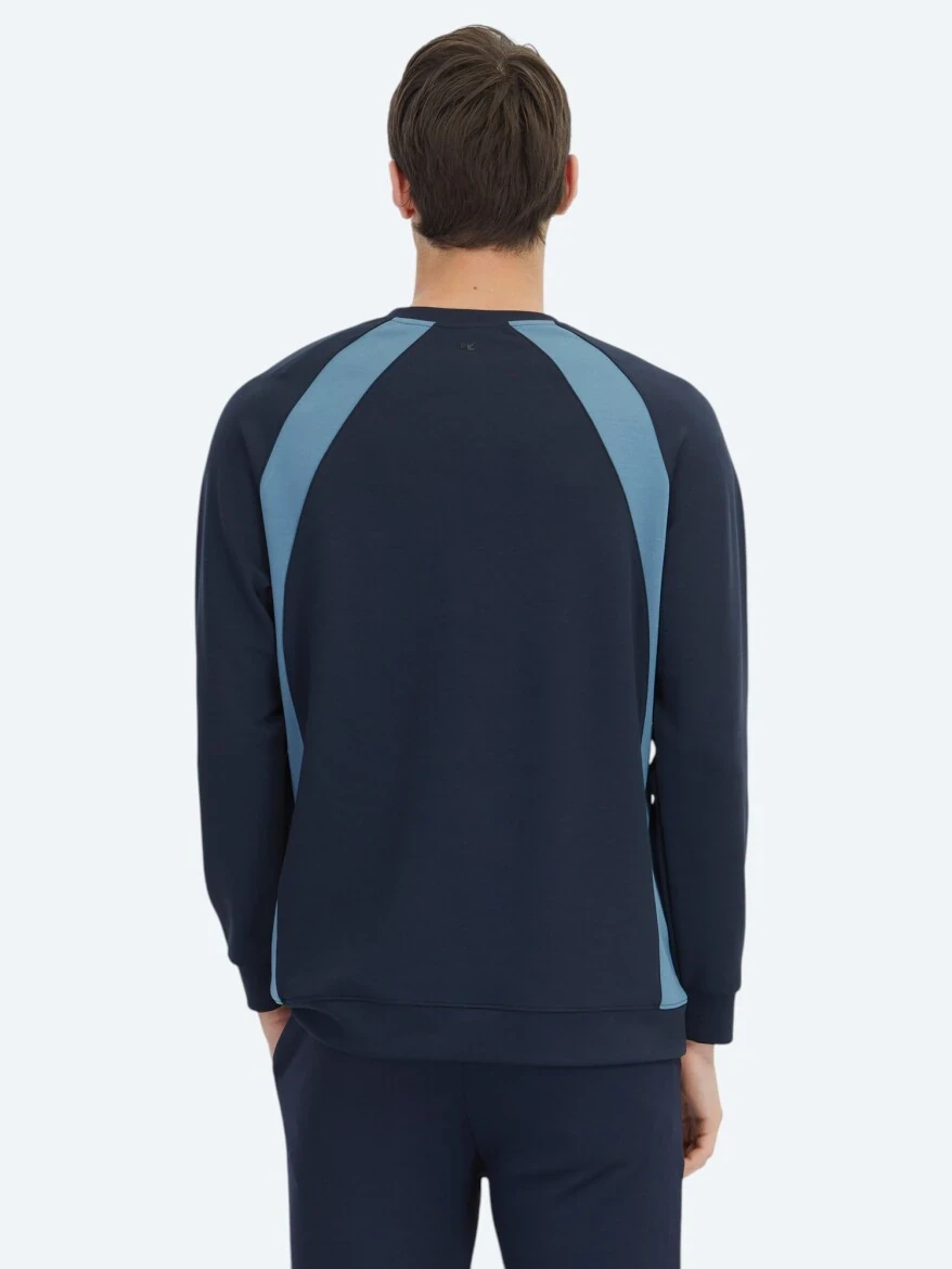 Navy Blue Crew Neck Sweatshirt - 6