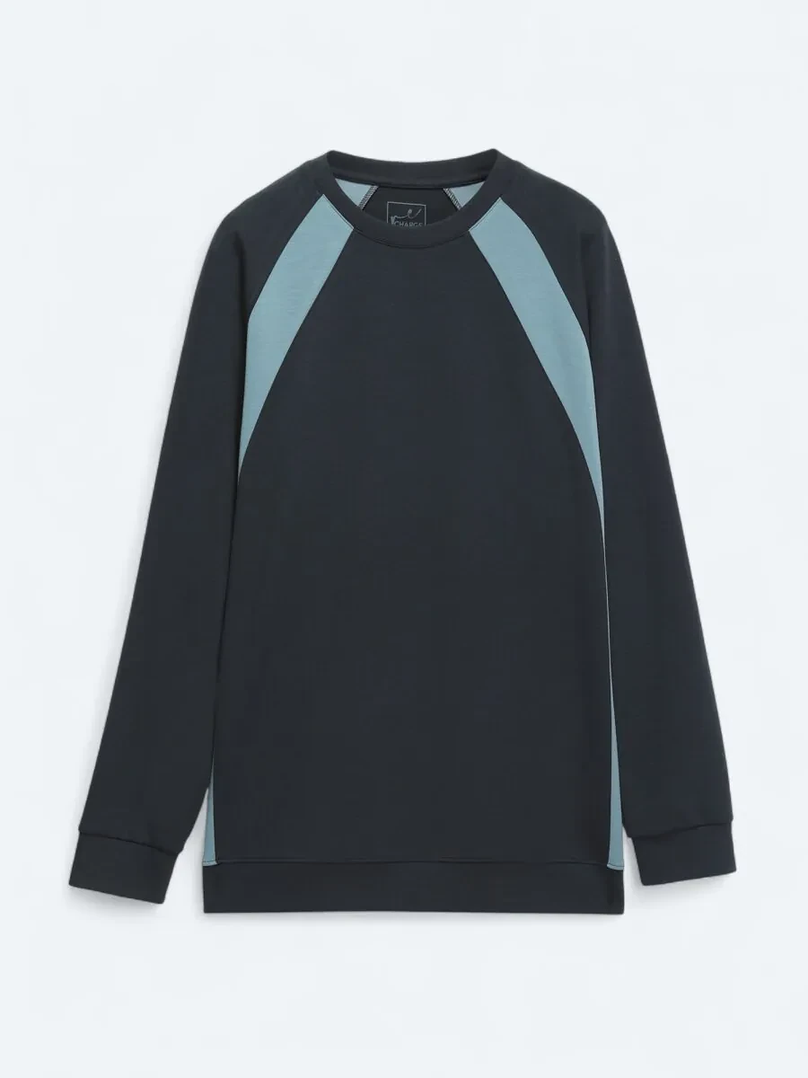 Navy Blue Crew Neck Sweatshirt - 7