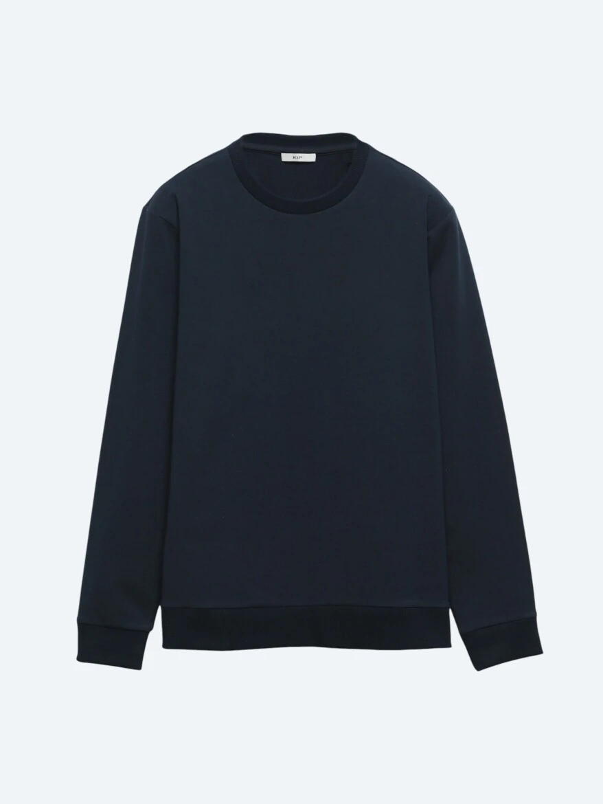Navy Blue Crew Neck Sweatshirt - 5