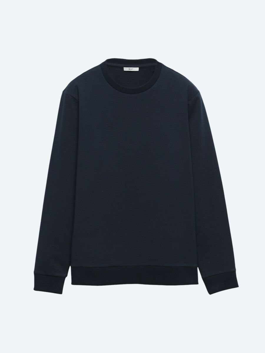 Navy Blue Crew Neck Sweatshirt - 5