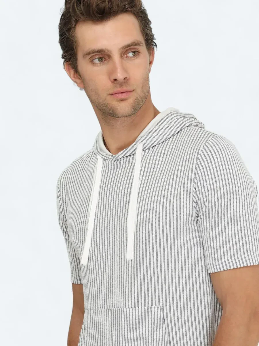 Navy Blue Hooded Sweatshirt - 3