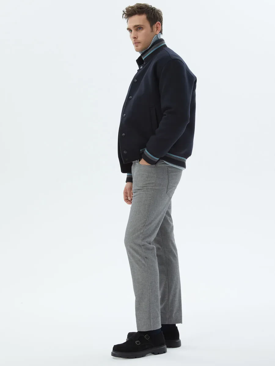 Navy Blue Knitting Coat - 4
