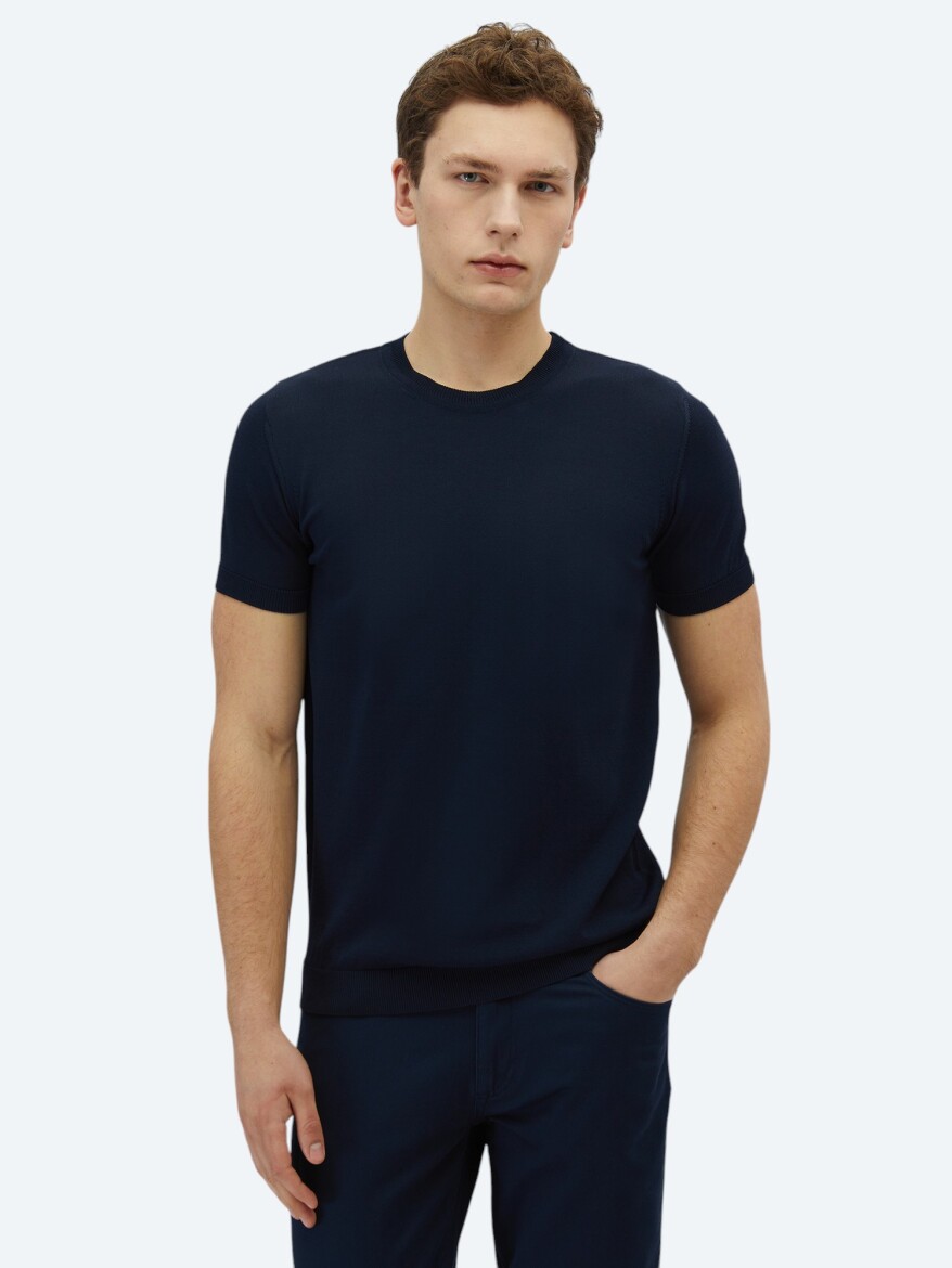 Navy Blue Knitwear - KİP