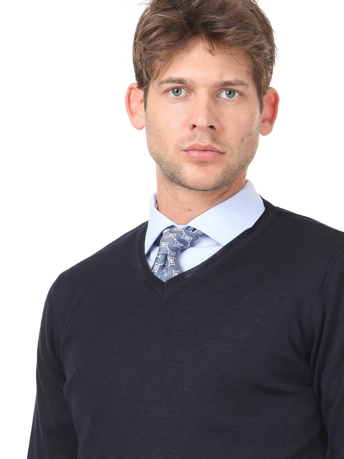 Navy Blue Knitwear Sweatshirt - 2