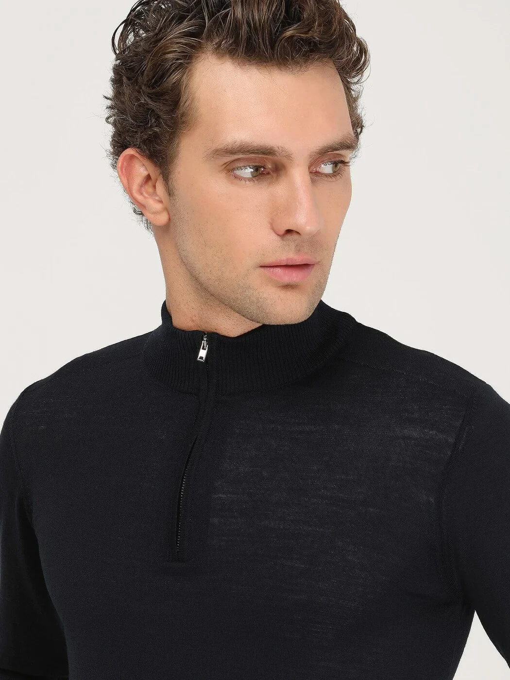 Navy Blue Knitwear Sweatshirt - 3