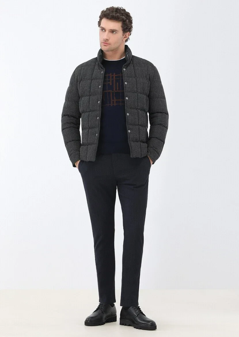 Navy Blue Knitwear Sweatshirt - 3