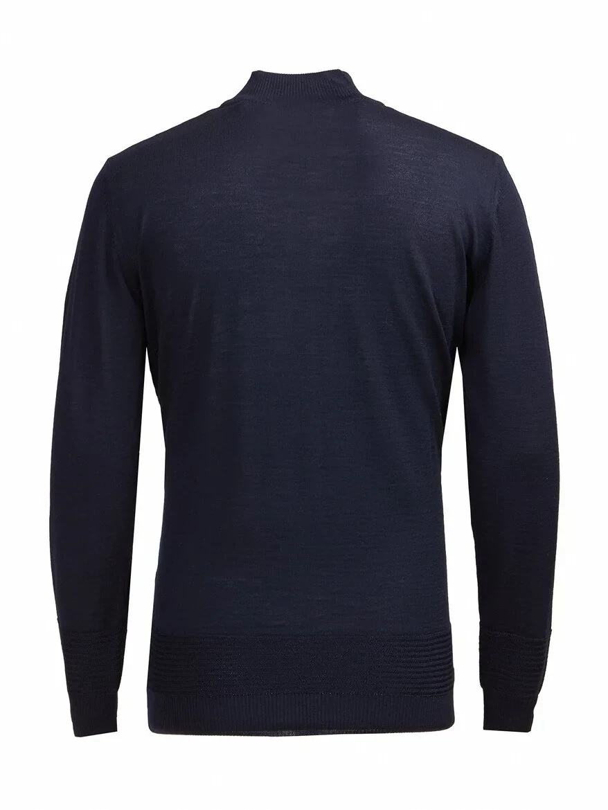 Navy Blue Knitwear Sweatshirt 