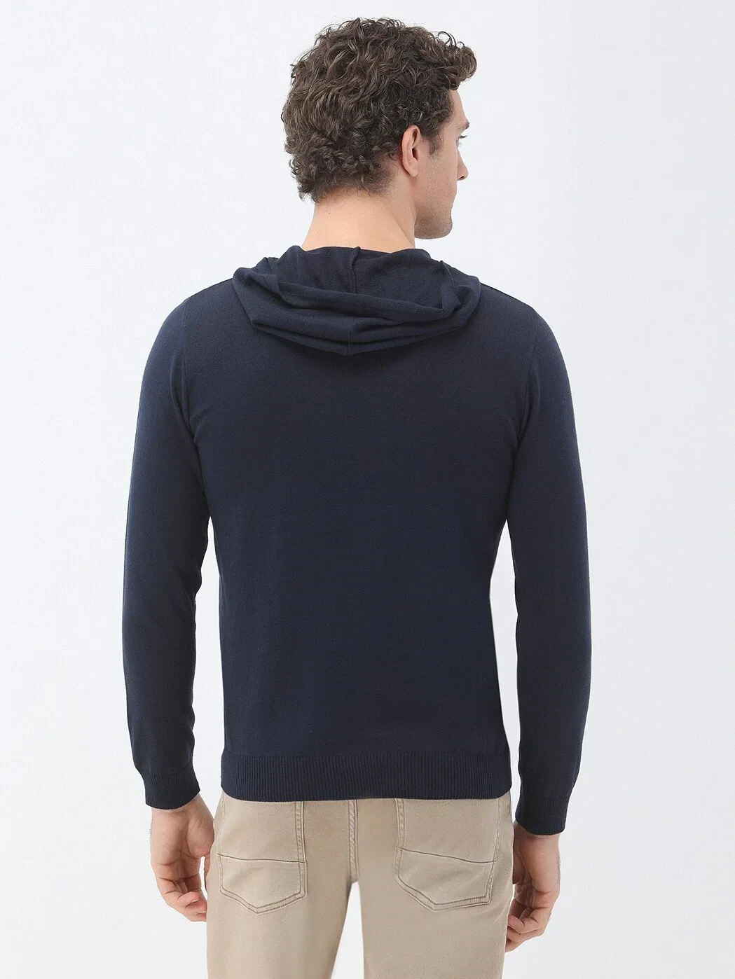 Navy Blue Knitwear Sweatshirt - 5