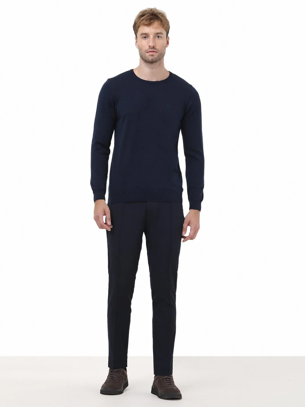 Navy Blue Knitwear Sweatshirt - 2