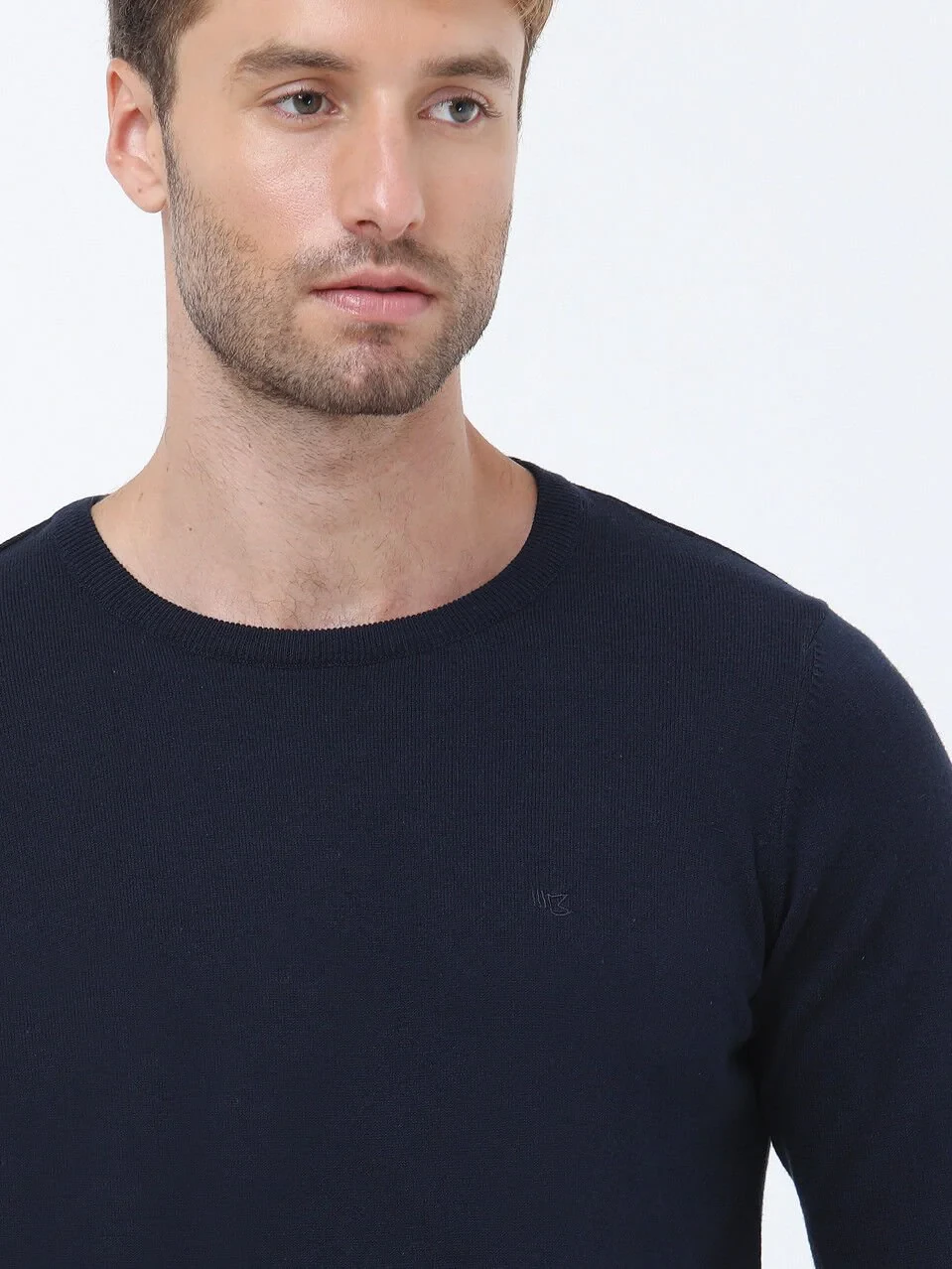 Navy Blue Knitwear Sweatshirt - 4