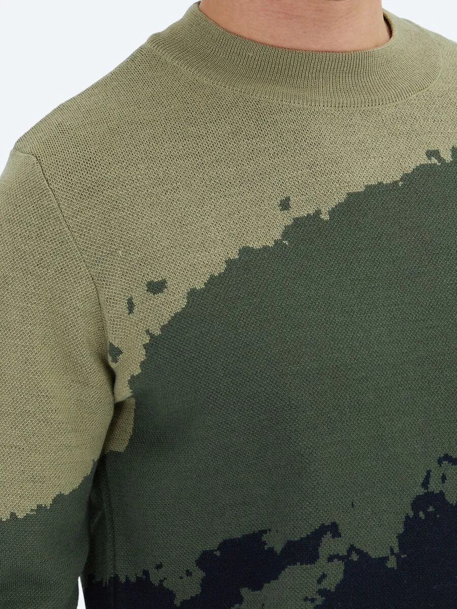 Navy Blue Knitwear Sweatshirt - 5