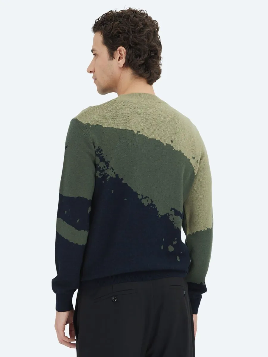 Navy Blue Knitwear Sweatshirt - 6