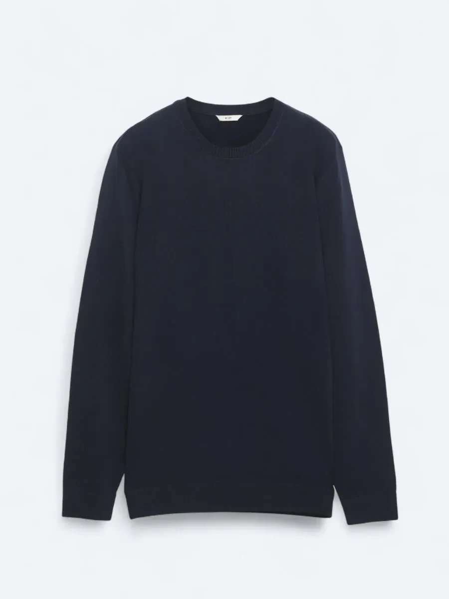 Navy Blue Knitwear Sweatshirt - 6