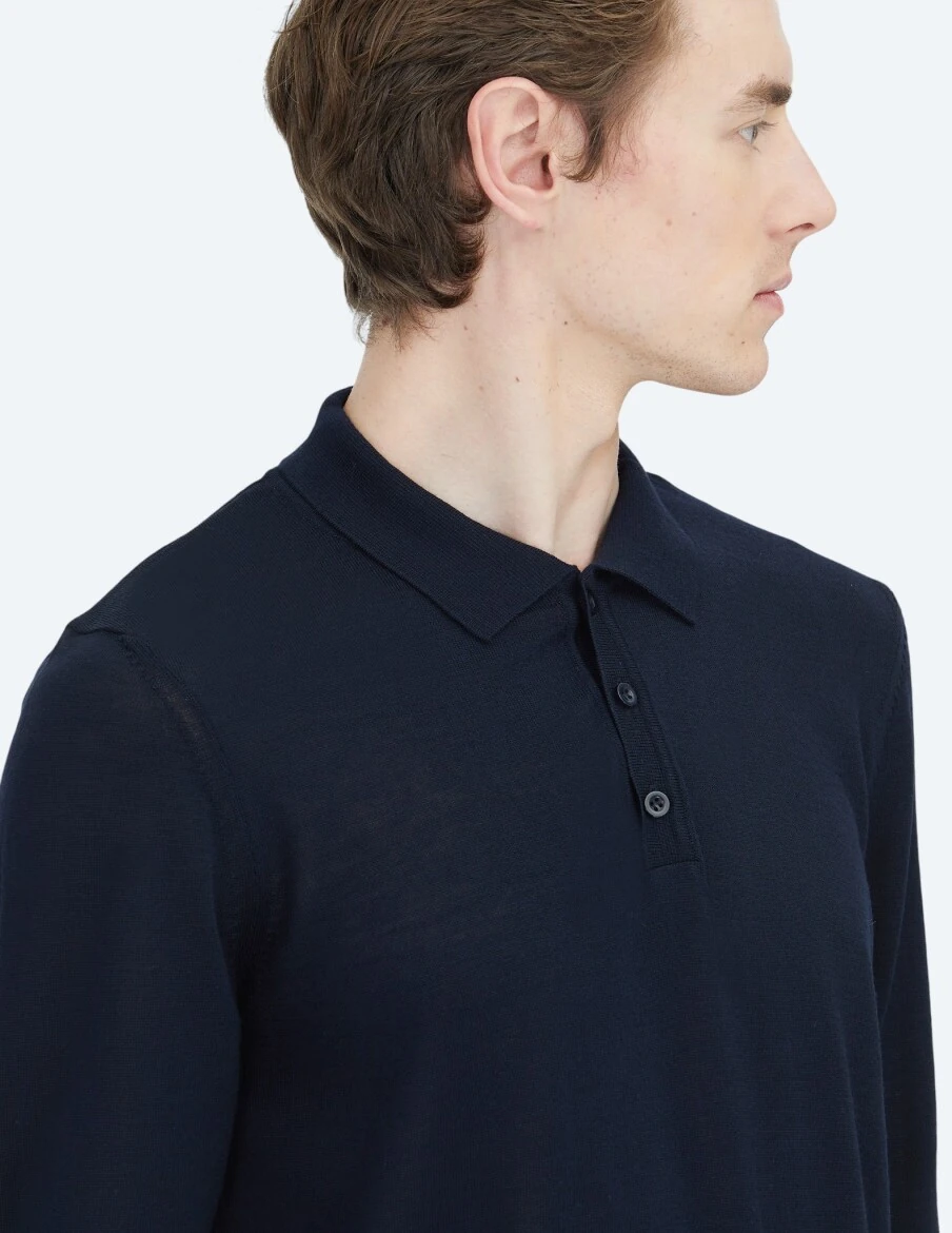 Navy Blue Knitwear Sweatshirt - 6