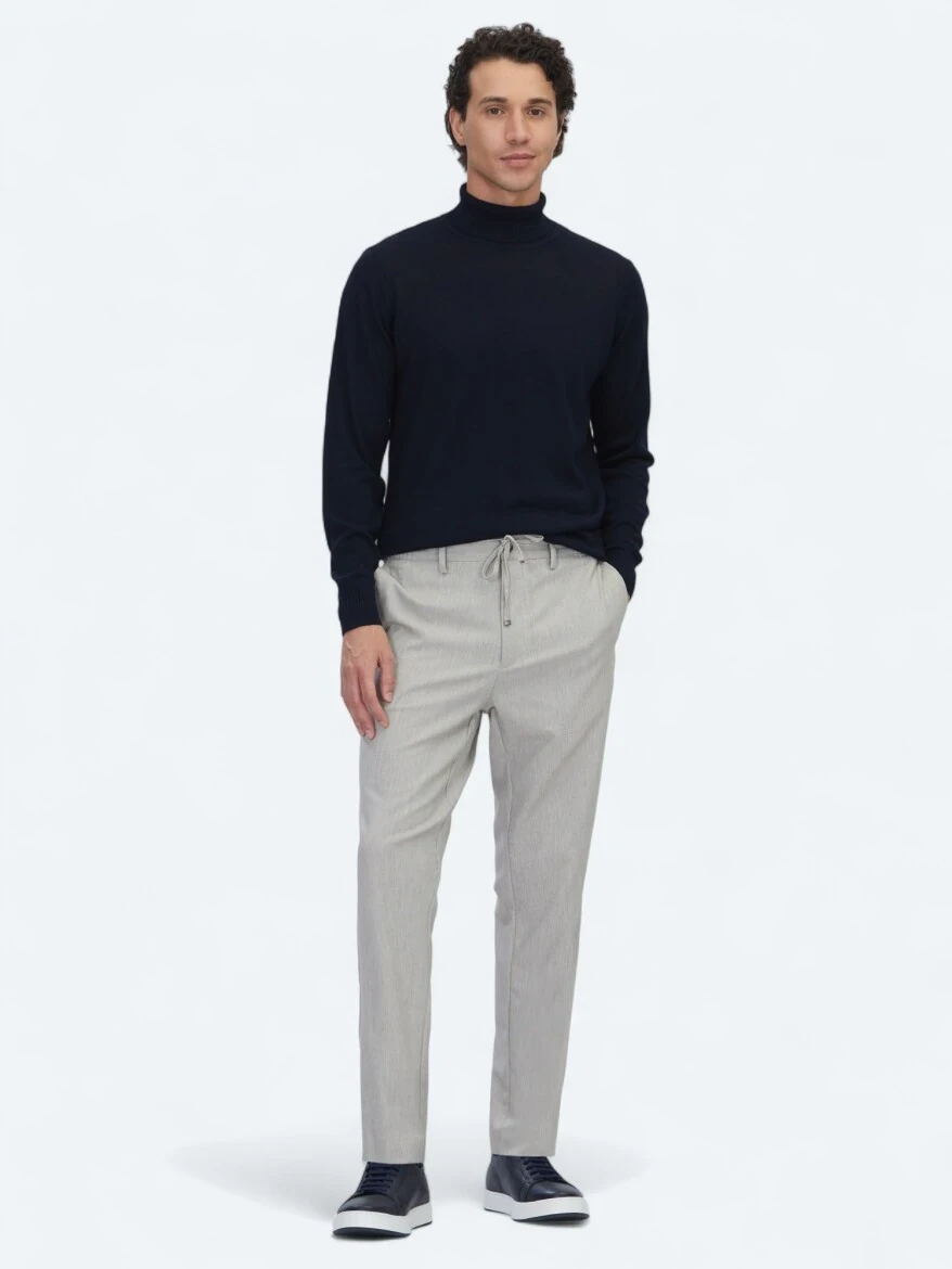 Navy Blue Knitwear Sweatshirt - KİP